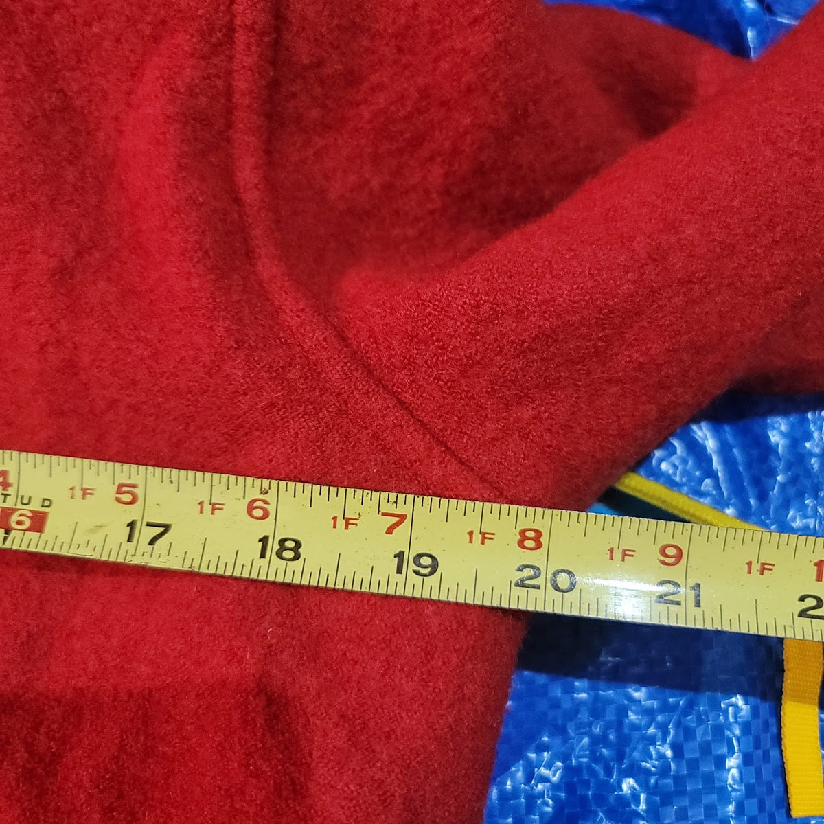 Geiger Tyrolean Sz 42 Austria Cardigan Felted red Wool Jacket Buttons Embroidery
