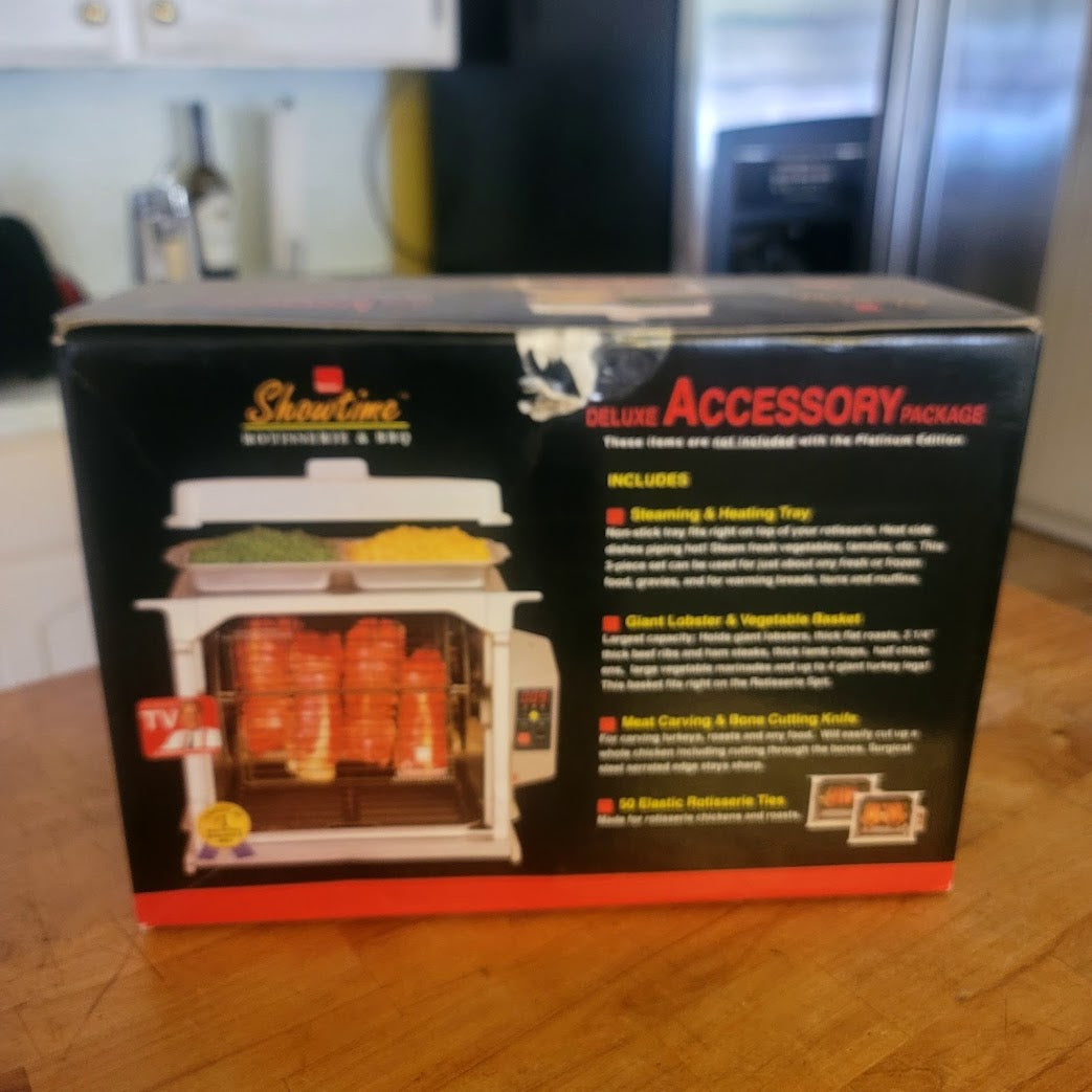 Ronco Showtime Rotisserie Deluxe Accessory Kit Vintage Boxed Set Model STA4