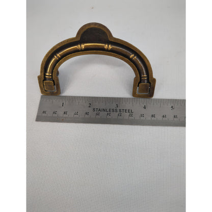 Vintage KBC Brass Bamboo Reed Recessed Flush Mount Cabinet Drawer Pulls Set 6