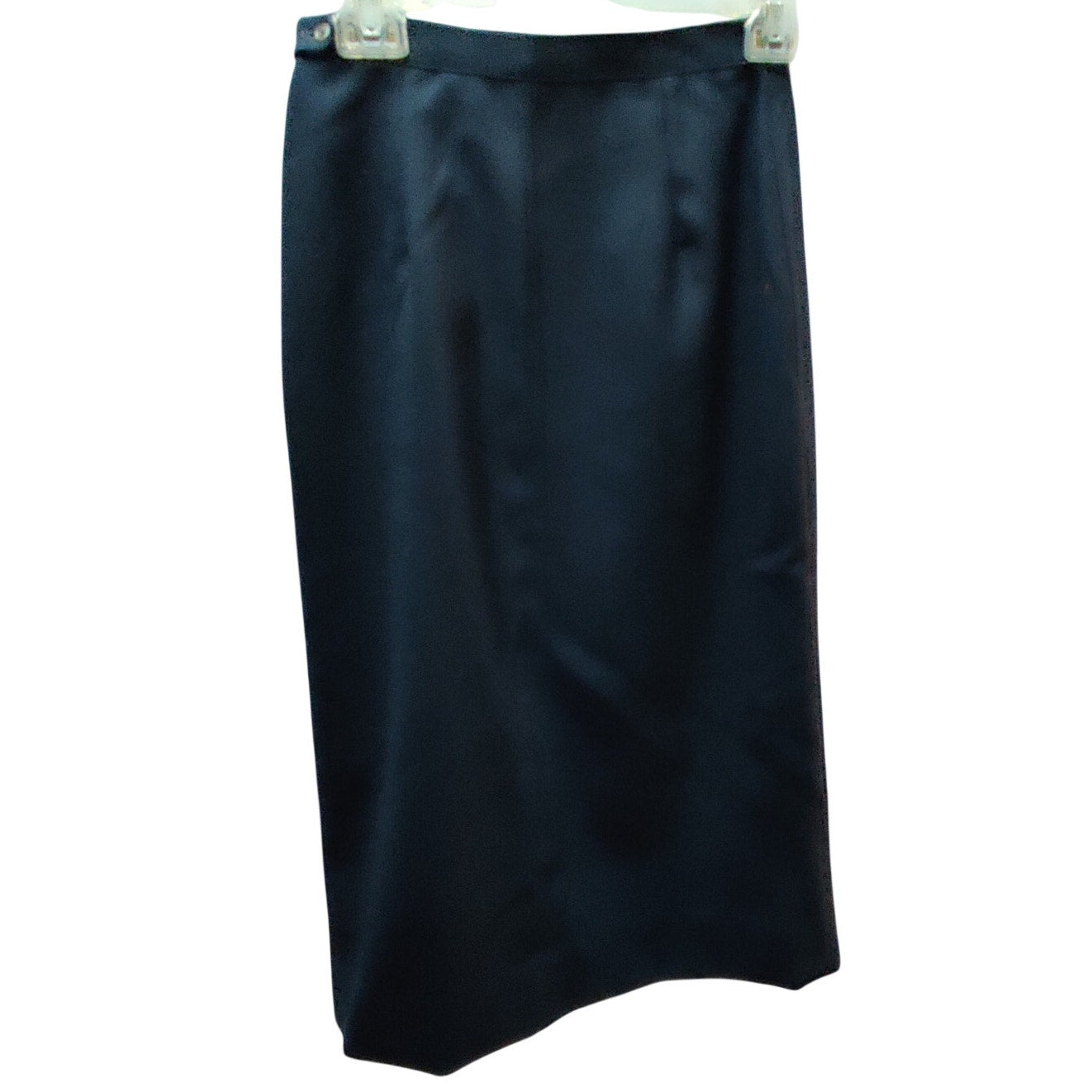 Vintage J.G. Hook Black High-Waisted A-Line Midi Pencil Skirt 6 Wiggle Academia