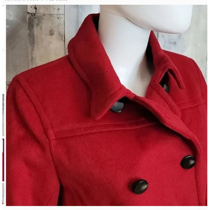 Halogen X Atlantic-Pacific Short Double wool double Breasted Coat xl NEW
