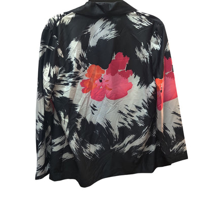 Donovan Galvani Vintage Abstract Floral 2 Pc Set Large Jacket Sleeveless Top