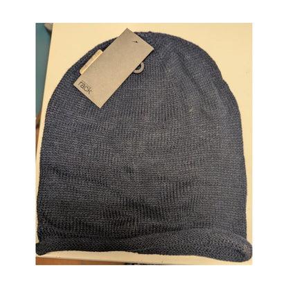 NEW Fisherman Navy Beanie Hat Knit Hat Winter Unisex One Size Ribbed Folding