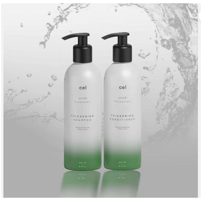 NEW Cel Microstem Natural Hair Thickening Shampoo & Conditioner 8oz w/ pumps