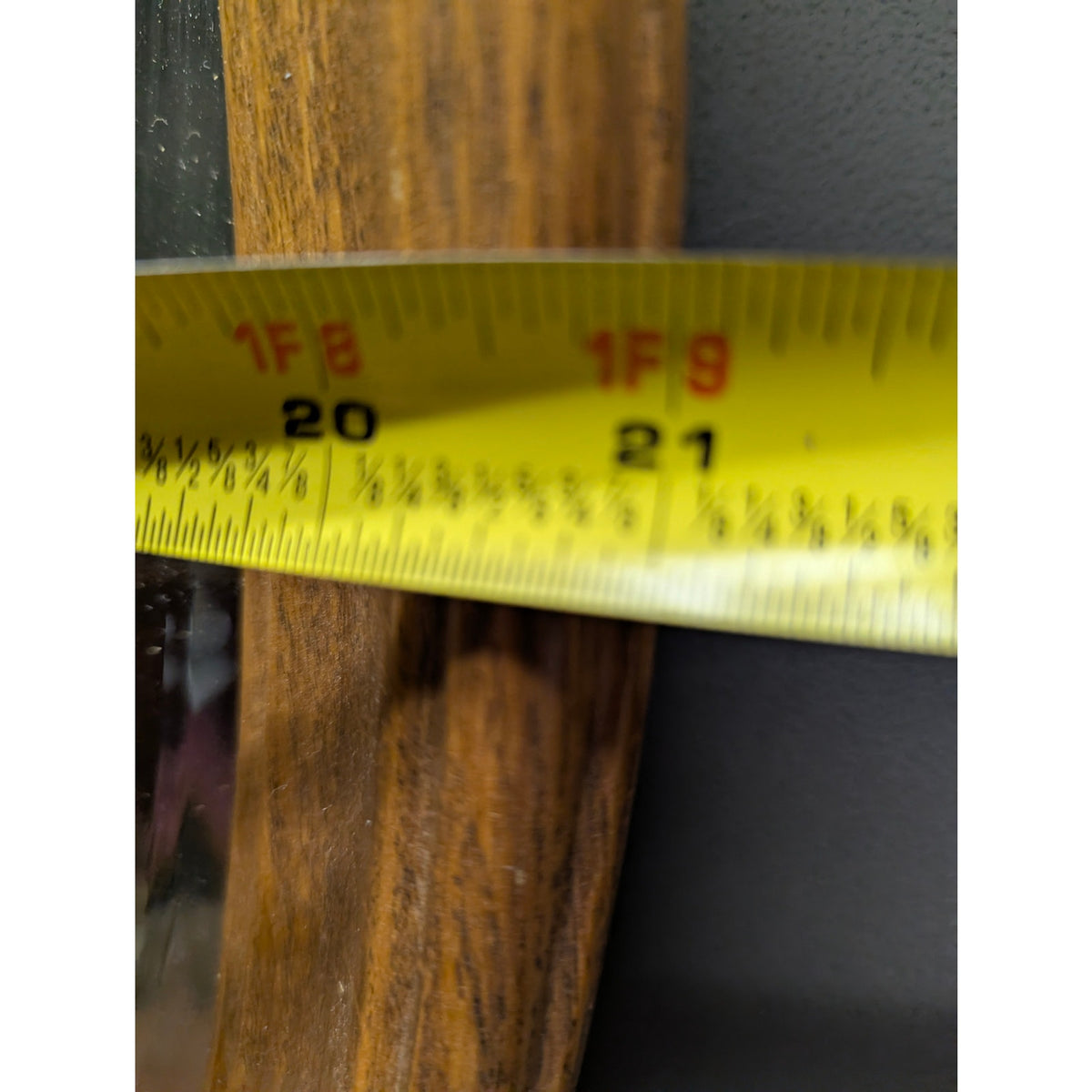 Secondhand Sandies:  mirror Oak Oval 21" x 28"