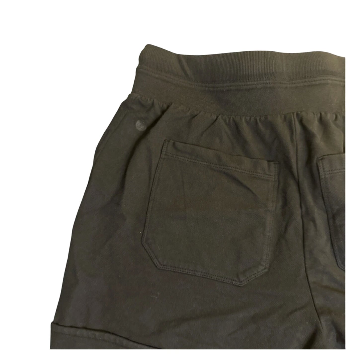 Zella Women's Organic Cuffed Drawstring High Waist Active Short MEDIUM Black NWT