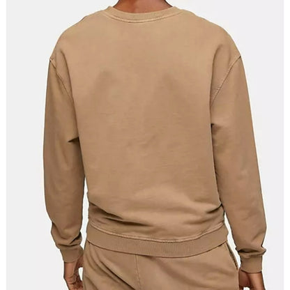 Topshop Acid Washed Long Sleeve Crew Neck Sweatshirt Size 8-10 US in Camel NWT