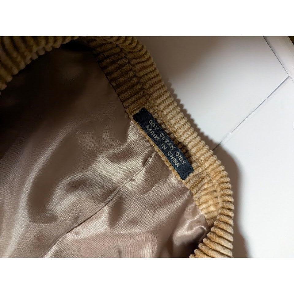 Scandia Woods Corduroy Blazer Size 46 Tan Notch Lapel Academia Professor