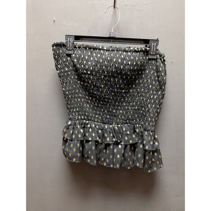 Re:named mini wiggle skirt Size Medium double ruffle hem Elastic stretch NEW