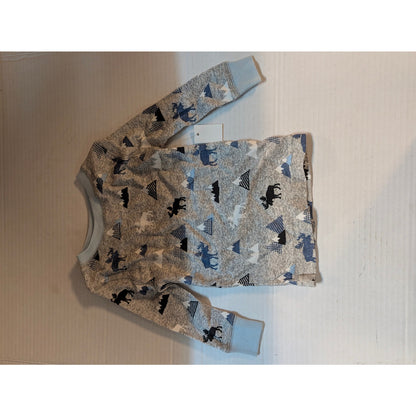 Cozy Koala Kids Baby Boys Gray Mountain Bear Woodland Pajama Top NWT 12M