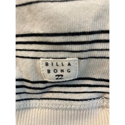 NWT Billabong Surfline Striped Pullover Hoodie Size Small in Cream and Black