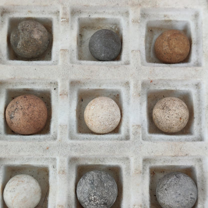Antique German Handmade Clay Marbles Bulk Job Lot of 36 Player Size 9/16" #H6