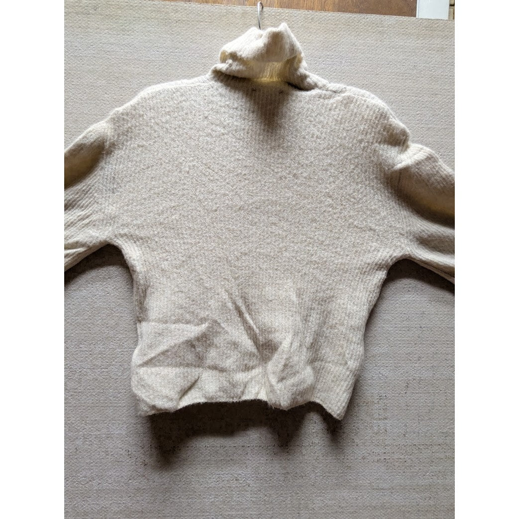 Topshop NWT Women's Cowl Neck Wool Blend Ribbed Long Sleeves Sweater Size 4