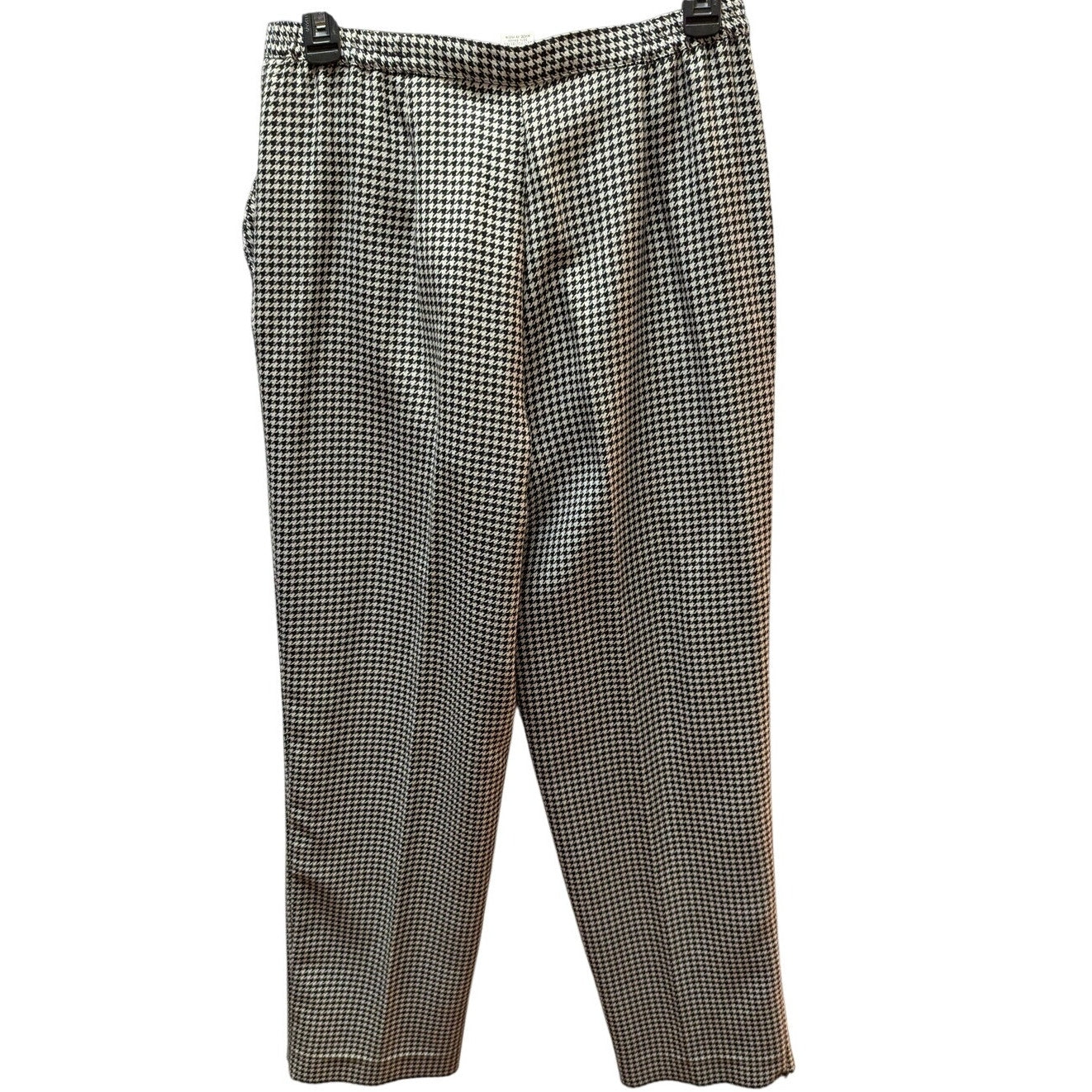 Vintage y2k Joan Leslie Classics Houndstooth Pleated Trousers High Rise Pants 8P