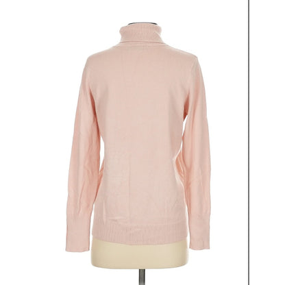 Joseph A Rose Quartz turtleneck SMALL long sleeve Pink Blush NEW