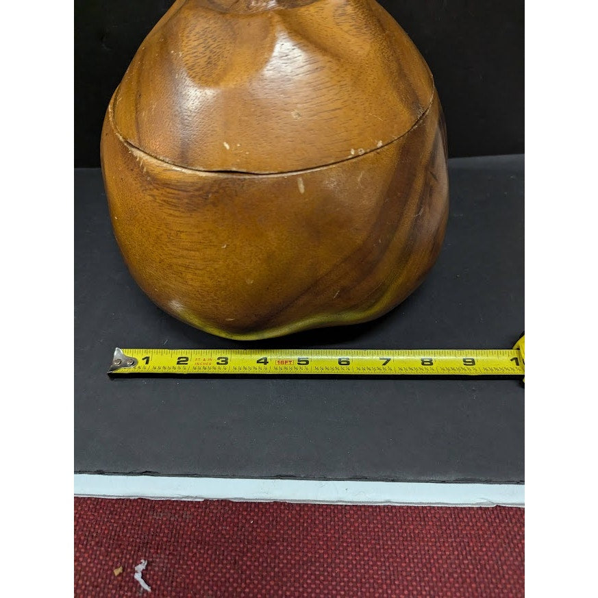 Vintage Wood 7 pc. Apple Pumpkin MCM Serving Set 1 Centerpiece with 5 bowls