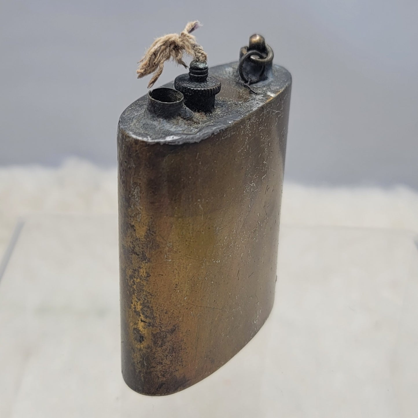Vintage Brass Wick Table Lighter Antique Military Trench Art Steampunk Gothic