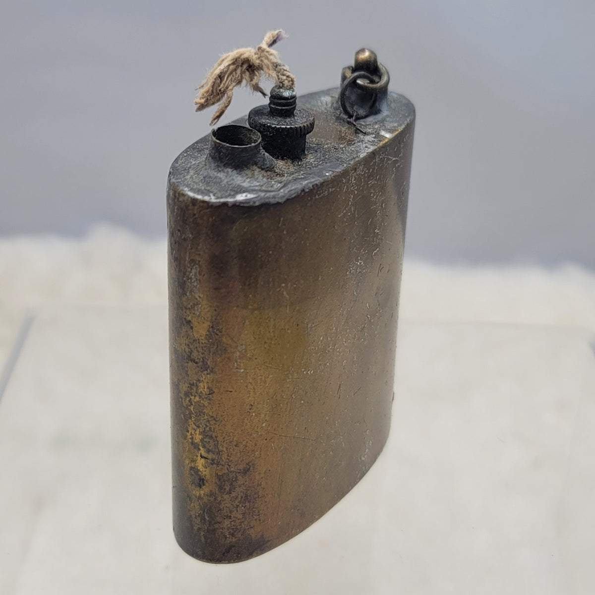 Vintage Brass Wick Table Lighter Antique Military Trench Art Steampunk Gothic