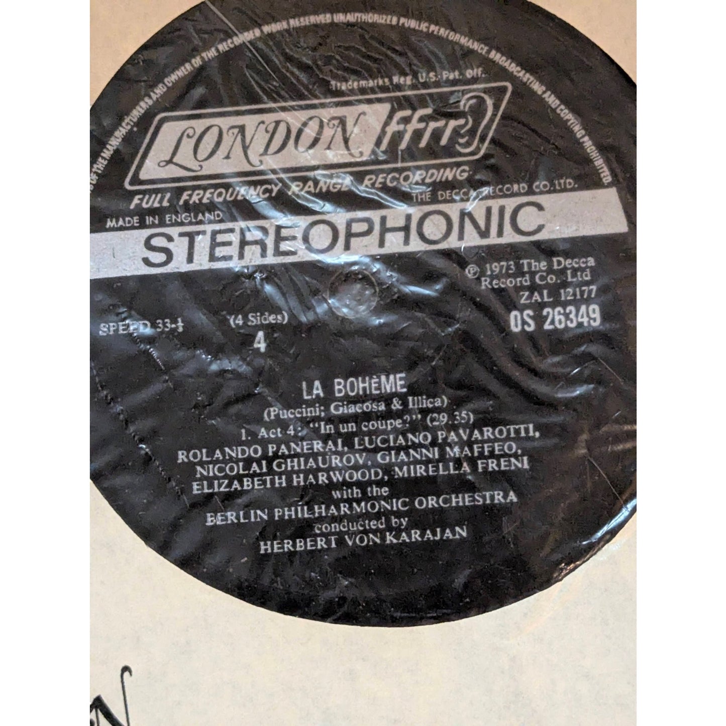 Vintage Puccini La Boheme Renata Tebaldi London Full Frequency Stereo 2-LP Box Set