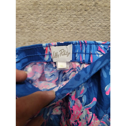 Lilly Pulitzer Girls Sleeveless Alessia Floral Dress Childs XL Blue Pink