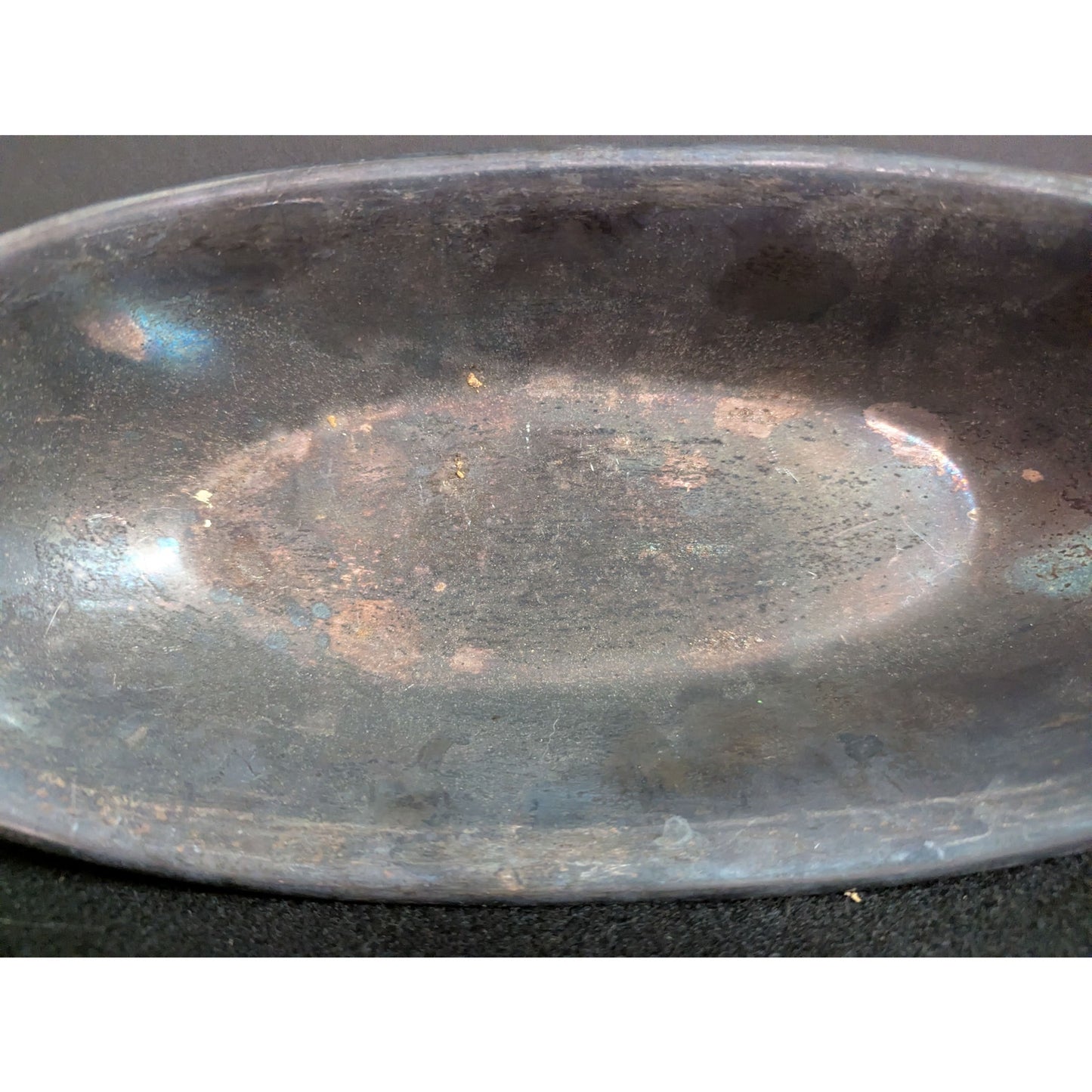 Vintage Military Reed & Barton Silverplate USN Oval Serving Dish