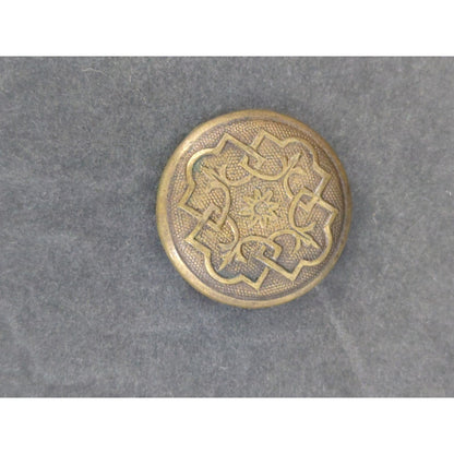 LOT UU of 10 Antique Vintage Victorian Brass Mixed Materials Buttons ESTATE FIND