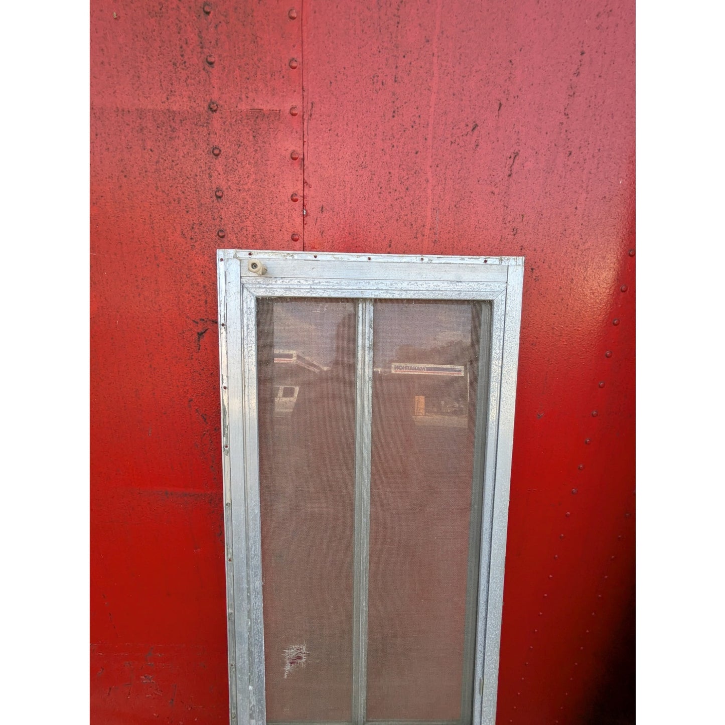 1976 Scotty Serro Camper ORIGINAL Window front double metal screen aluminum glas