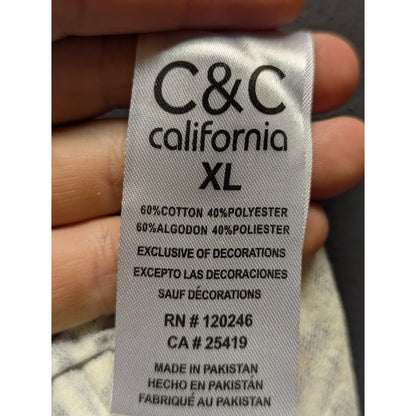 C&C California NEW pajama bottoms drawstring waist Size XL Cheetah Print Animal