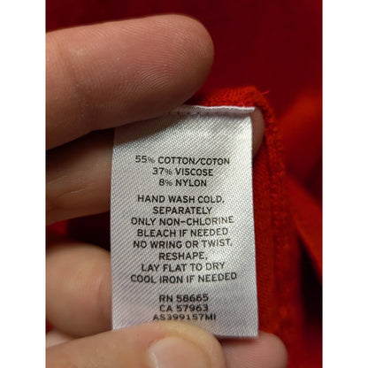 1901 Nordstrom Women's Red Button Back Three Quarter Sleeve Sweater NWT Medium