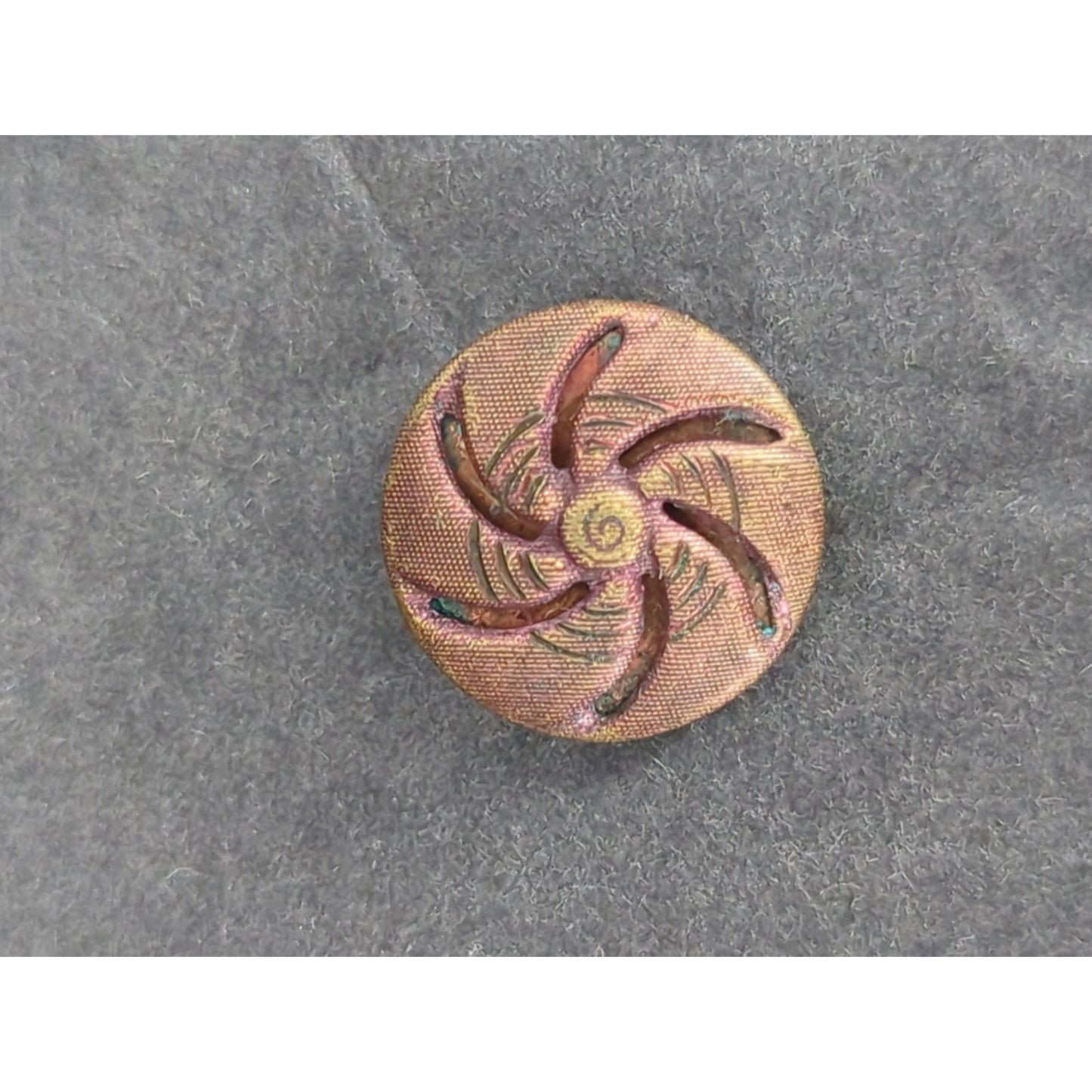 LOT FF of 10 Antique Vintage Victorian Brass Mixed Materials Buttons ESTATE FIND