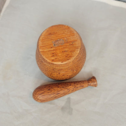 Palmyra Palm Wood Mortar and Pestle Herb Spice