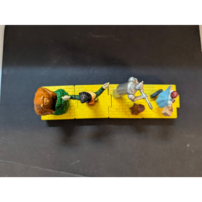 Vintage 1998 Blockbuster Wizard of Oz Interlocking Yellow Brick Road Figure Set of 4