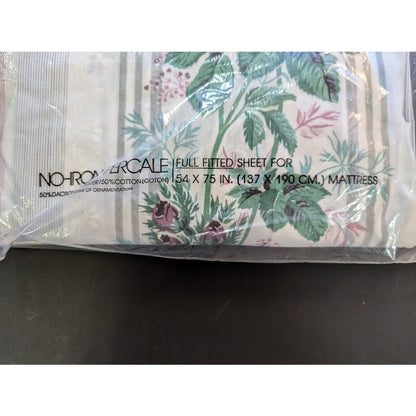 Set of 3 Martex FULL Flat and Fitted Sheet No Iron Percale Vintage New Old Stock
