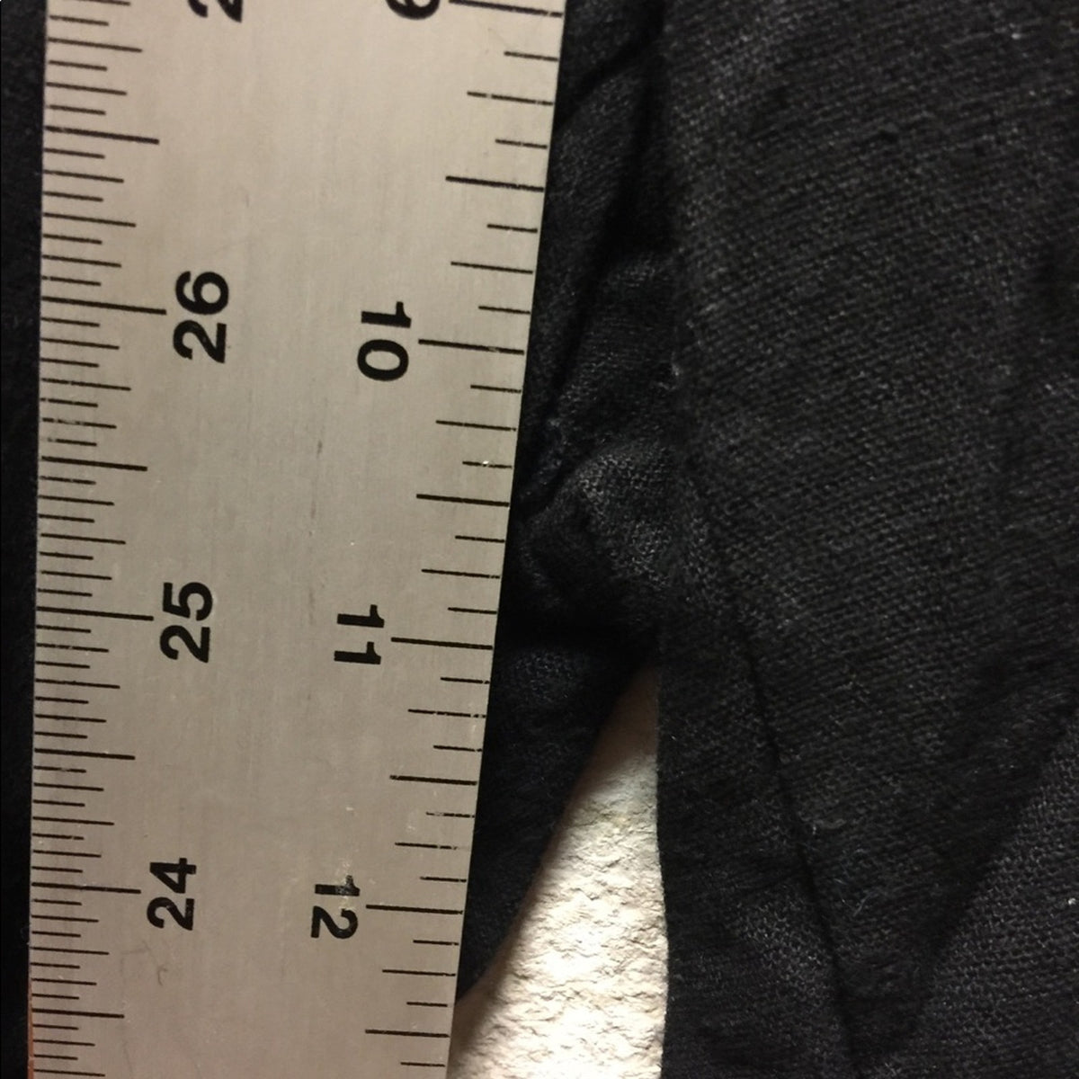 Caslon Linen Blend Black Cropped Pants with Raw Hem tie waist pockets NEW XS