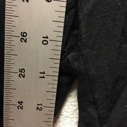 Caslon Linen Blend Black Cropped Pants with Raw Hem tie waist pockets NEW XS