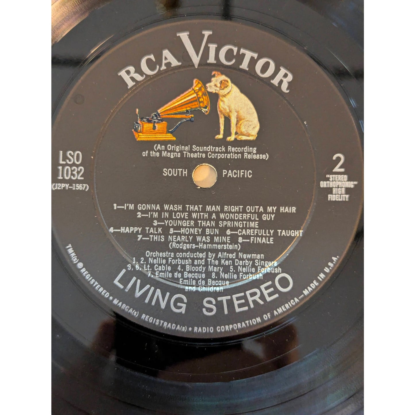 Vintage South Pacific Soundtrack RCA Victor LSO-1032 Living Stereo Vinyl LP