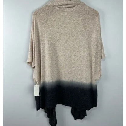 Status by Chenault Open Ombré Light Cocoon Wrap cozy Cardigan LARGE NWT