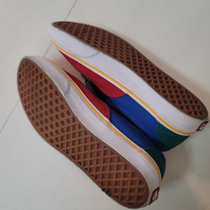 Vans NEW Unisex Kids Color Block Red Blue Yellow Green Shoes Size US 5.5 EUR 37