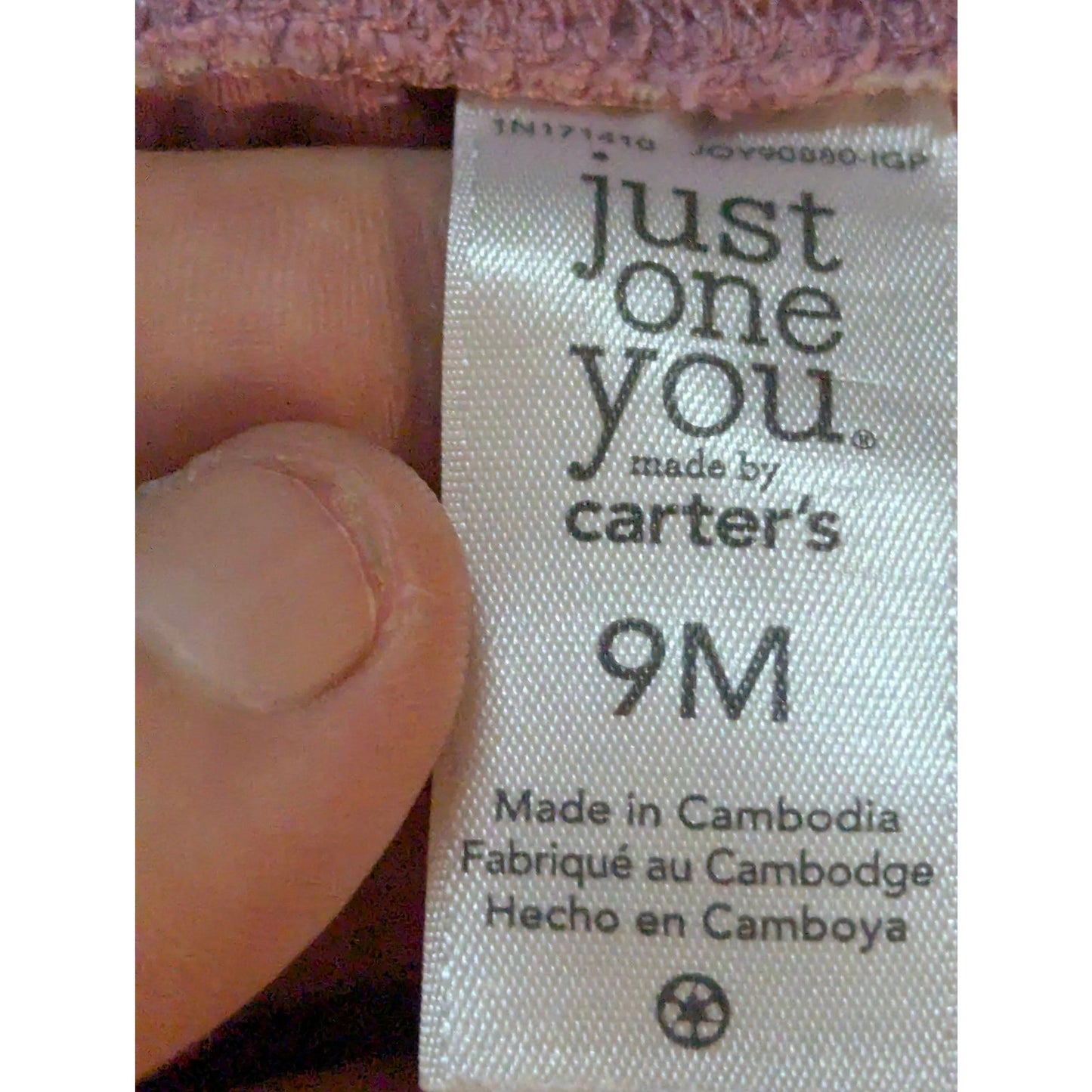 Carter's Just One You Baby Girls Purple Knit Pants 9M