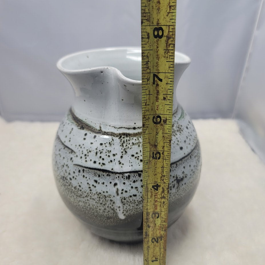 Donald Penny Signed Studio Art Pottery Pitcher and Plate Earth tones