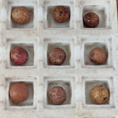 Antique German Handmade Clay Marbles Bulk Job Lot of 36 Player Size 9/16" #H1