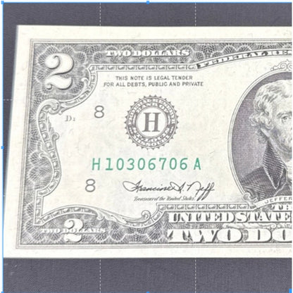 Paper Currency Bank Note USA Paper Money 2$ Series 1976 consecutive see store
