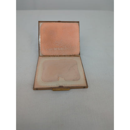 Vintage Silver Glitter / Crushed Moasic Mother-of-Pearl Compact Mirror