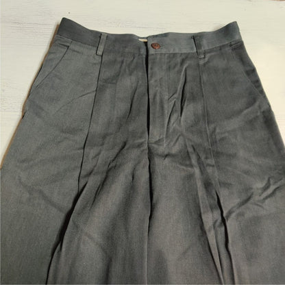 Gap Vintage Dark Gray Pleated Wide Leg Pants y2K Minimalist Academi High Waist 6
