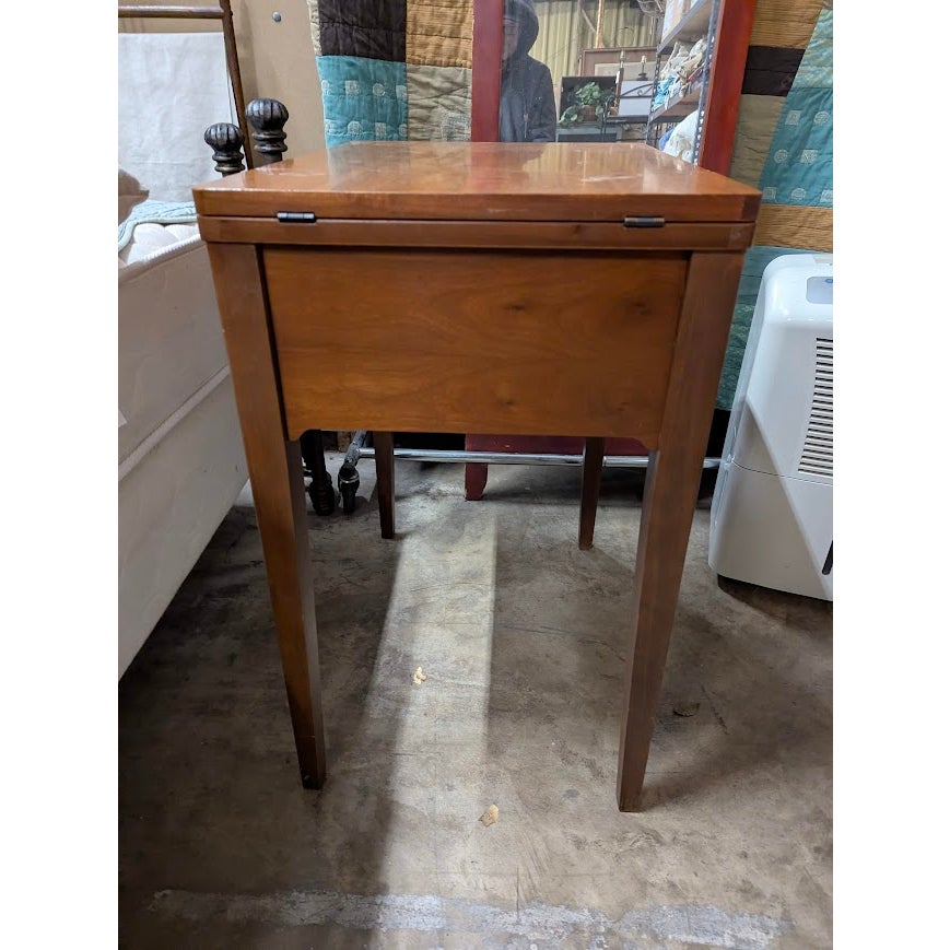 sECONDHAND SANDIES: Wood sewing Cabinet Side Table