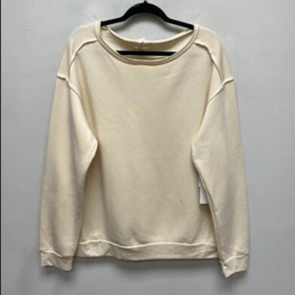 Treasure & Bond SMALL Tan Bleached Long Sleeve Crew Neck Pullover Sweatshirt