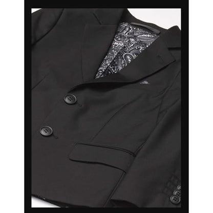 Isaac Mizrahi Black Suit Formal Jacket ONLY Coat Formal Pocket Square 18 SlimFit
