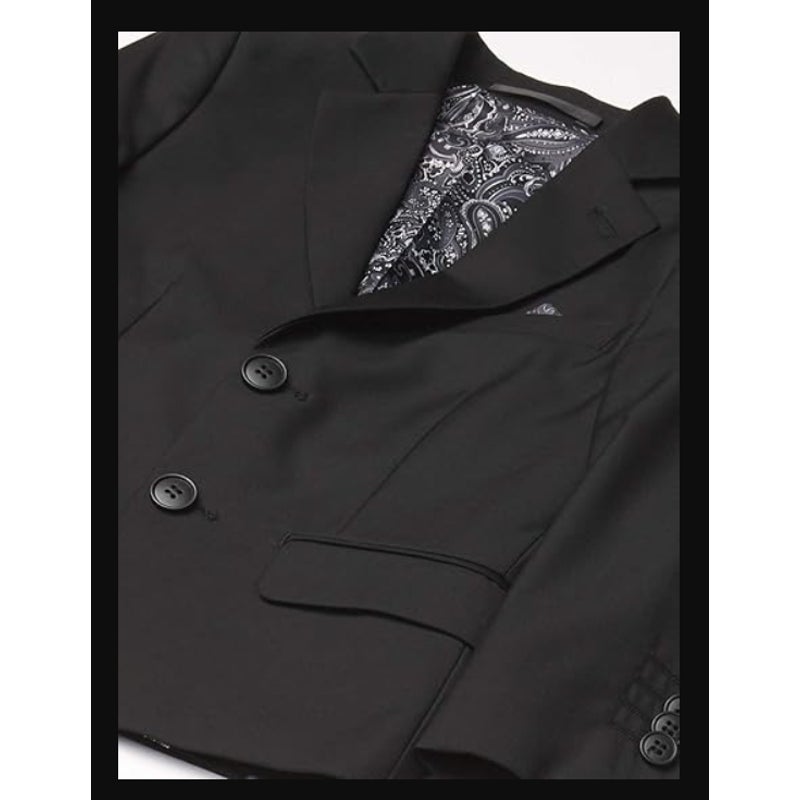 Isaac Mizrahi Black Suit Formal Jacket ONLY Coat Formal Pocket Square 18 SlimFit