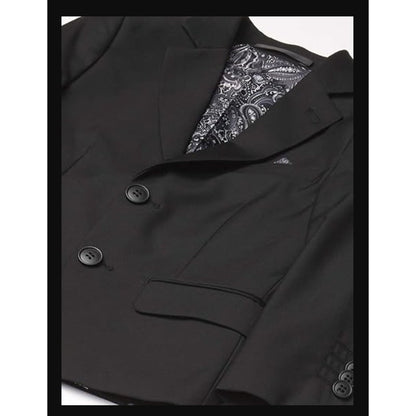 Isaac Mizrahi Black Suit Formal Jacket ONLY Coat Formal Pocket Square 18 SlimFit