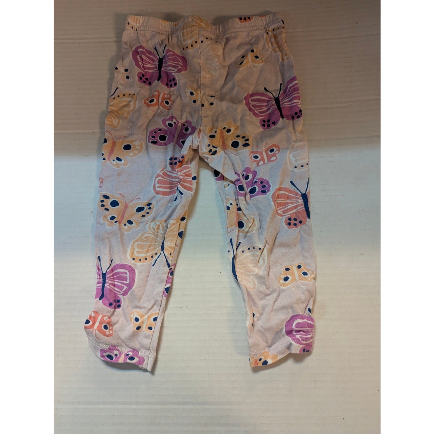 Carter's Baby Girls White Butterfly Floral Print Leggings 18 Months